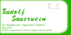 rudolf sauerwein business card